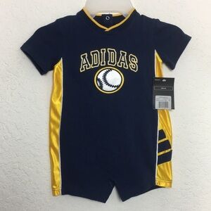 ✅NWT New Kids Adidas Baseball Baby Romper Size 18M